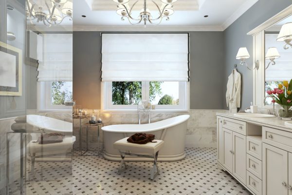 47276224 - bright bathroom provence. 3d render